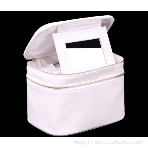 2016 OEM New Women Multifunction Travel Cosmetic Bag Makeup Case Pouch PU LeatherToiletry Organizer